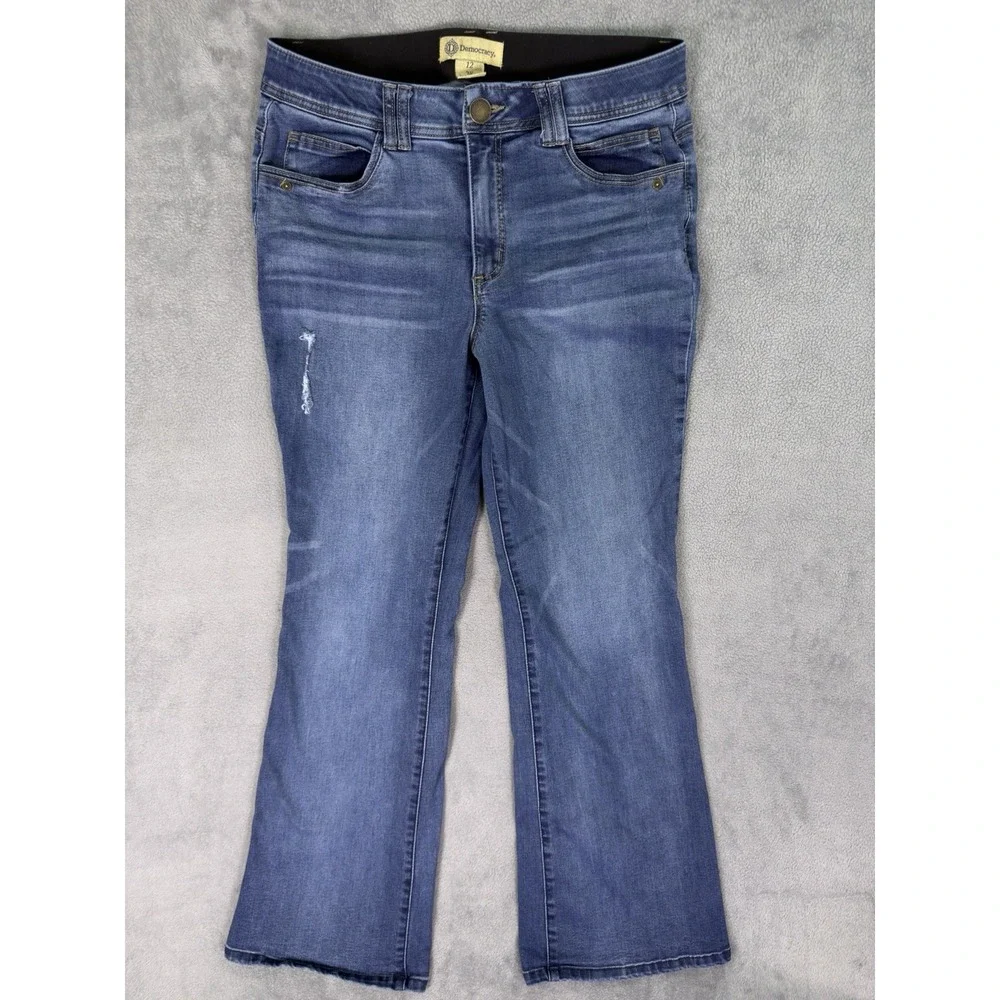 Democracy Jeans‎ Womens 12 Blue Ab Technology High Rise Bootcut Elastic Waist